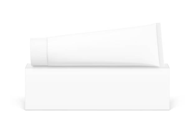 tube with box set can be used for cosmetic medical gels creams shampoo and pastes vector