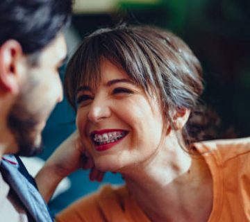 affectionate couple relaxing at home