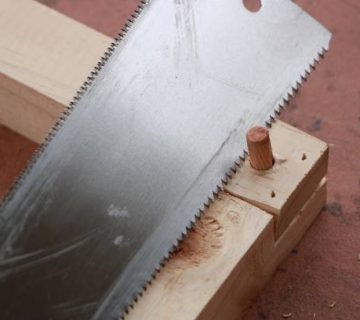 assembling furniture cut off the excess dowel