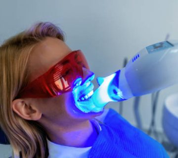 dentistry dentist working teeth whitening dental medical process