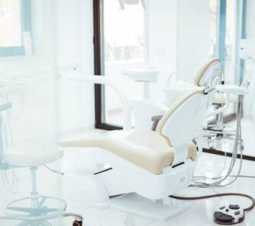interior of new modern dental clinic office with chair