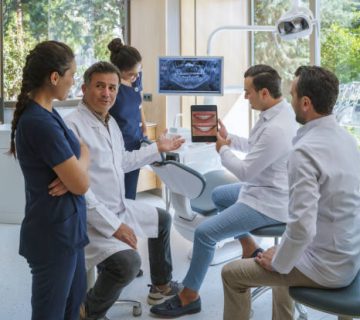 medical dentist team working in the dental clinic