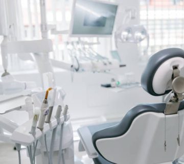 modern dental drills and empty chair in the dentists office 1