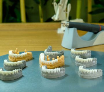 new teeth produced in the dental laboratory