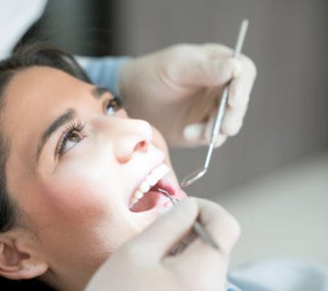 portrait of a woman at the dentist 2