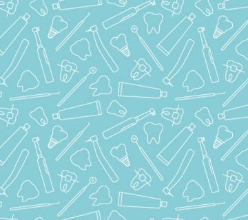 seamless pattern with dental pattern toothbrush implant tooth bracket paste dentist tools 2