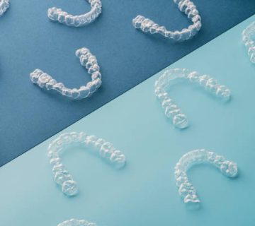 transparent invisible dental aligners or braces aplicable for an orthodontic dental treatment