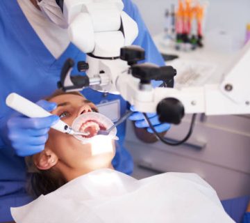 young woman at the dentist